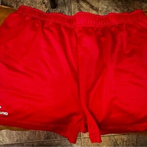 Unisex Mizuno Red Athletic Shorts